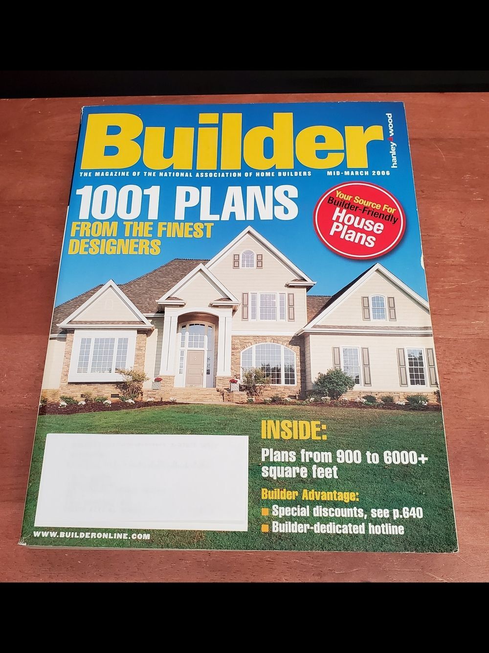 Builder Magazine 1001 Plans Mid-March 2006